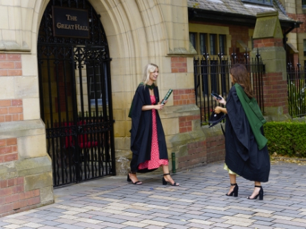 Maddie and Millie taking selfies.